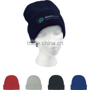 Wholesale Unisex Plain Ski Cuff Knitted Beanie