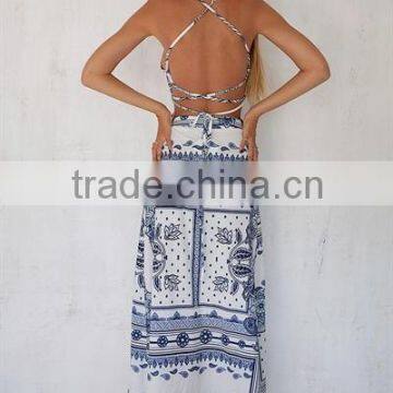 New Fashion Print Asymmetric Hemline Fancy Lady Wrap Skirt