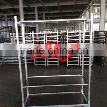 Wooden Mobile Flower Carts for Sale,logistic Cart Flowers Revolving Cars TransportMesh Cart .Steel Roll Trolley Garden Tool Cart photo-5