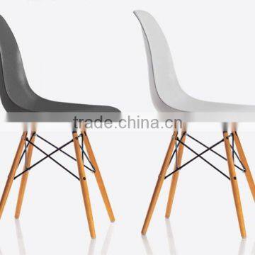 Brand new plastic chair with wood leg made in China