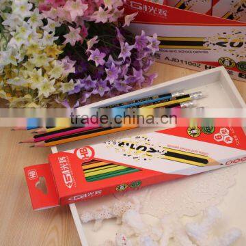 new product wooden pencil Office and school pencils Color box packaging Teenagers hb pencil Using lead-free poison