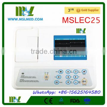 MSLEC25-4 High Quality 3 Channel Veterinary ECG Machine/ECG Machine for Pets