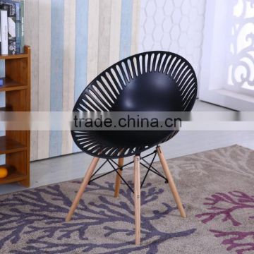 Wood legs side chairs dining room round plastic chair