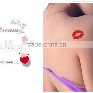 2016 Sex Gold foil Necklace temporary tattoo sticker