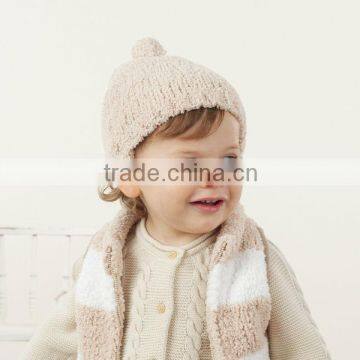 DB33 dave bella autumn winter chenille baby hat infant caps