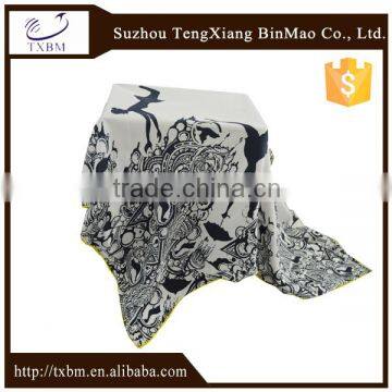 Custom design digital print 16mm silk twill scarves