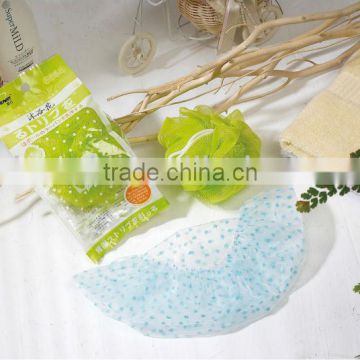 Wholesale bath set colorful soft bath spong ,shower cap , cartoon bath balll , mesh shower wash sponge for promotiona