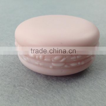 Customize 10g Plastic macaron cake shape cream jar cake jar for cosmetic packaging