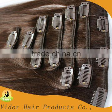 5A grade quality high human hair Style silky straight brazilian human hair Clipin hair extensions