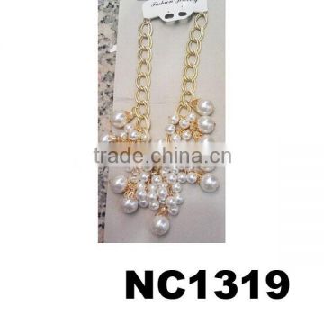 wholesale elegant white pearl chain pearl necklace designs bridal