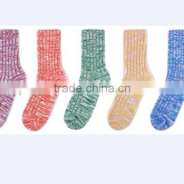 warm multi knitted socks solid colour knit sock