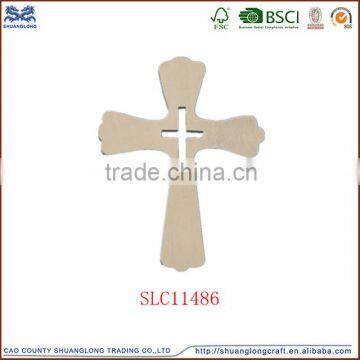 Hot sale natural color small unfinished wooden crosses wholesale