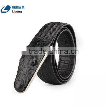 New Arrival Snap Closure Men Antique Genuine Alligator Jeans Belt