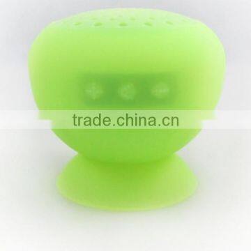 Vibrant Green Mini Dustproof Bluetooth Speakers With Suction Cup Hands Free Wall Speakers