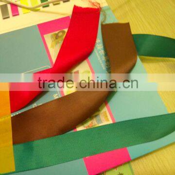 Striped printed grosgrain ribbon