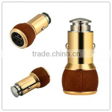 2-port Dual USB Metal Car Charger Pure Copper Series Car Charger With Window Glass Breaking Tap Hammer for Cellphone A001 photo-3
