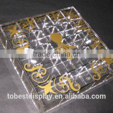 excellent clear acrylic candy box,square acrylic box,acrylic chocolate box with dividers