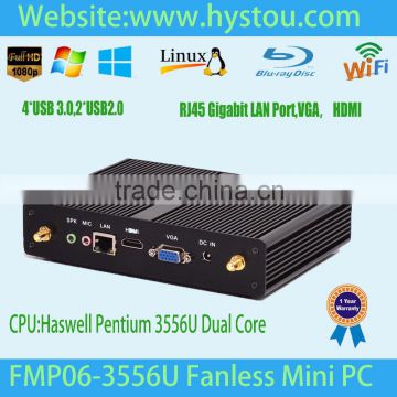 cheap mini pc Haswell 4th pentium3556U with computer software IntelHD 1080P resolution Dual RAM, mini pc dual antenna wifi