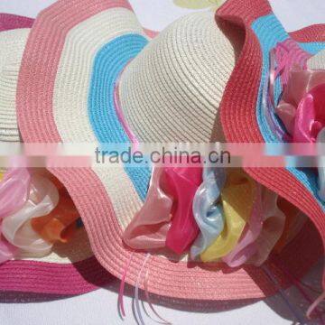 2015 New Arrival best quality lady big brim paper hat