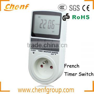 CE Standard Good Quality French style digital timer switch