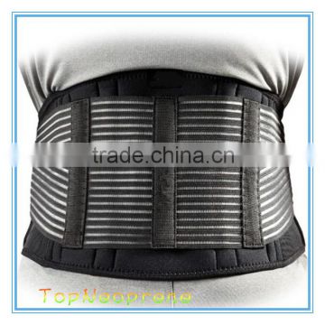 Neoprene Lumbar Lower Back Brace and Support Belt with Dual Adjustable Straps