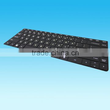 Black color with white texts Thin Silicone material Laptop Keyboard Skin