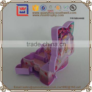 Fashion Plastic Jewelry Box With Drawer Toy Carousel Music Box photo-4