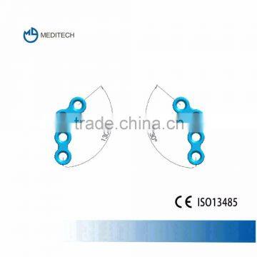 CE marked 1.5mm Titanium 130 degrees facial plate