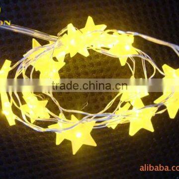 RS-WL003 Yellow star LED Christmas Light LED copper wire lights