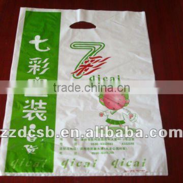 PE plastic punch handle die cut bag