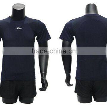 2016 New Slim Men Black Soccer Jersey