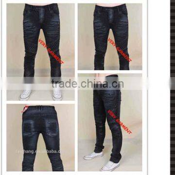 Hand Made High Quality Black Denim Pants Jeans Denim Jeans photo-6