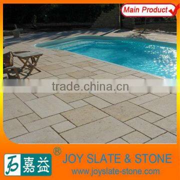 Non-slip sandblasted natural french limestone