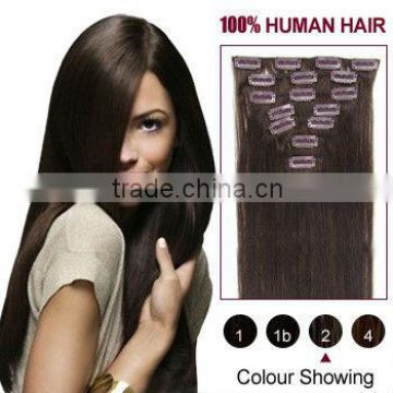 2015 new wholesale high quality clip on human hair extension