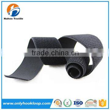 Elastic hook and loop tape for bags, colorful elastic hook and loop tape