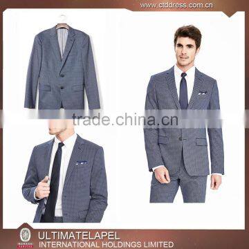 Fashion grey patterns 2 piece latest design men suit 2016                        
                                                                                Supplier's Choice