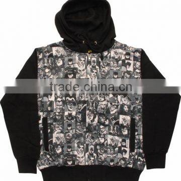 Charcoal High Collar Hoodie/ Customized Hoody Sweatshirt/ Full Sublimation 100% Polyester Hoodies