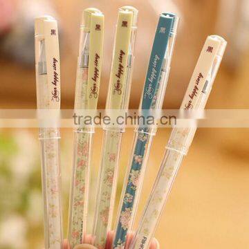 promotional gifts wholesale DIY creative stationery kids personalized gel pen your happy story floral ball point Novelty pen