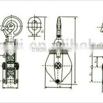 power winch swivel pulley block