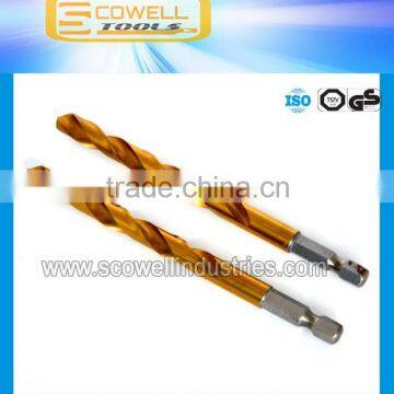 Titanium Coated Hex Shank HSS Drill Bit