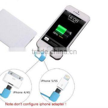 2500 mah Credit Card Shape mi power bank