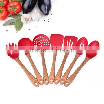 Eco-Friendly Kitchen Cooking Tool Red Nylon Utensils Set