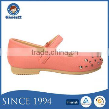 2016 Fashionable Round Toe Little Girls Evening Dress Shoes with Rivet