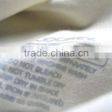 heat transfer care labels for garment fashion