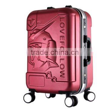 lovefollow 2015 new style Transformers ABS aluminum frame trolley luggage suitcase for cool men