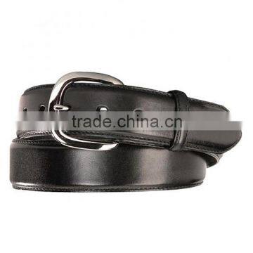 100% Genuine Leather Removable D-ring buckle men's Black smooth Leather Belt