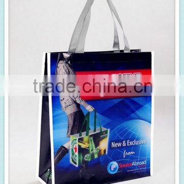 the Bright Bule Lamination Non Woven Bag Can Reflect in Night,many People Like That photo-2