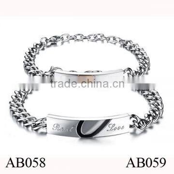 Cheap Wholesale Make Your Own Fashion Men's Stainless Steel Bracelet For Couples photo-2