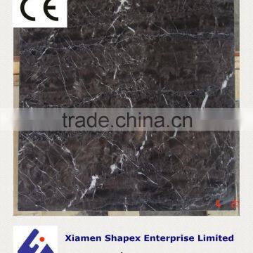 36x36 Polished Black Marble Tile With White Veins on Sale photo-5