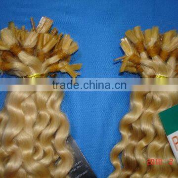 Sitck prebonded Hair Extension-Flat nail Jerry curly